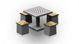 Stół do gry Szachów z czterema siedziskami 